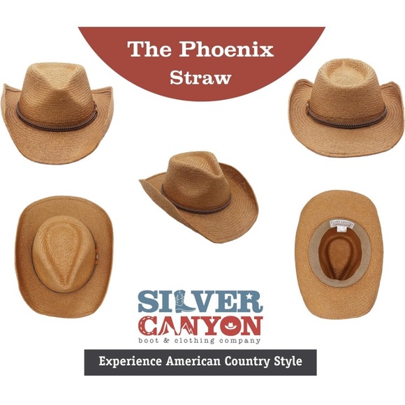 ✨LAST ONE!! Silver Canyon men’s Winslow raffia straw western cowboy sun hat - - Picture 7 of 15